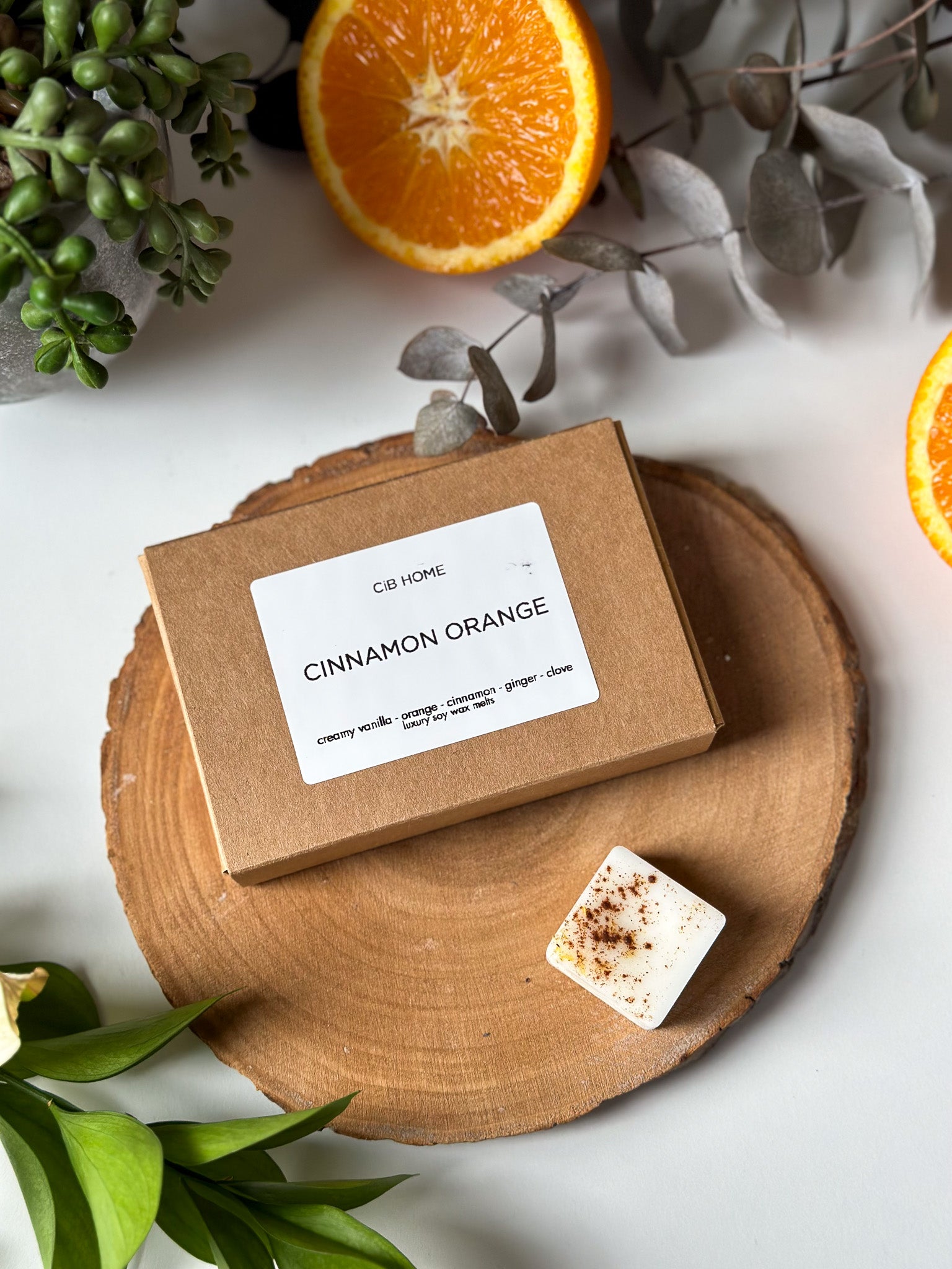 Cinnamon Orange - 6 Botanical Wax Melts in Kraft Drawer Box – CiB HOME